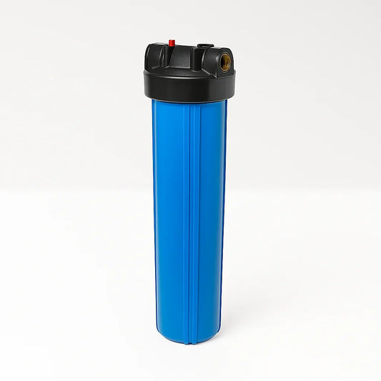 Grote blauwe waterfilterbehuizing, geschikt voor waterontharder of waterfiltratiesysteem