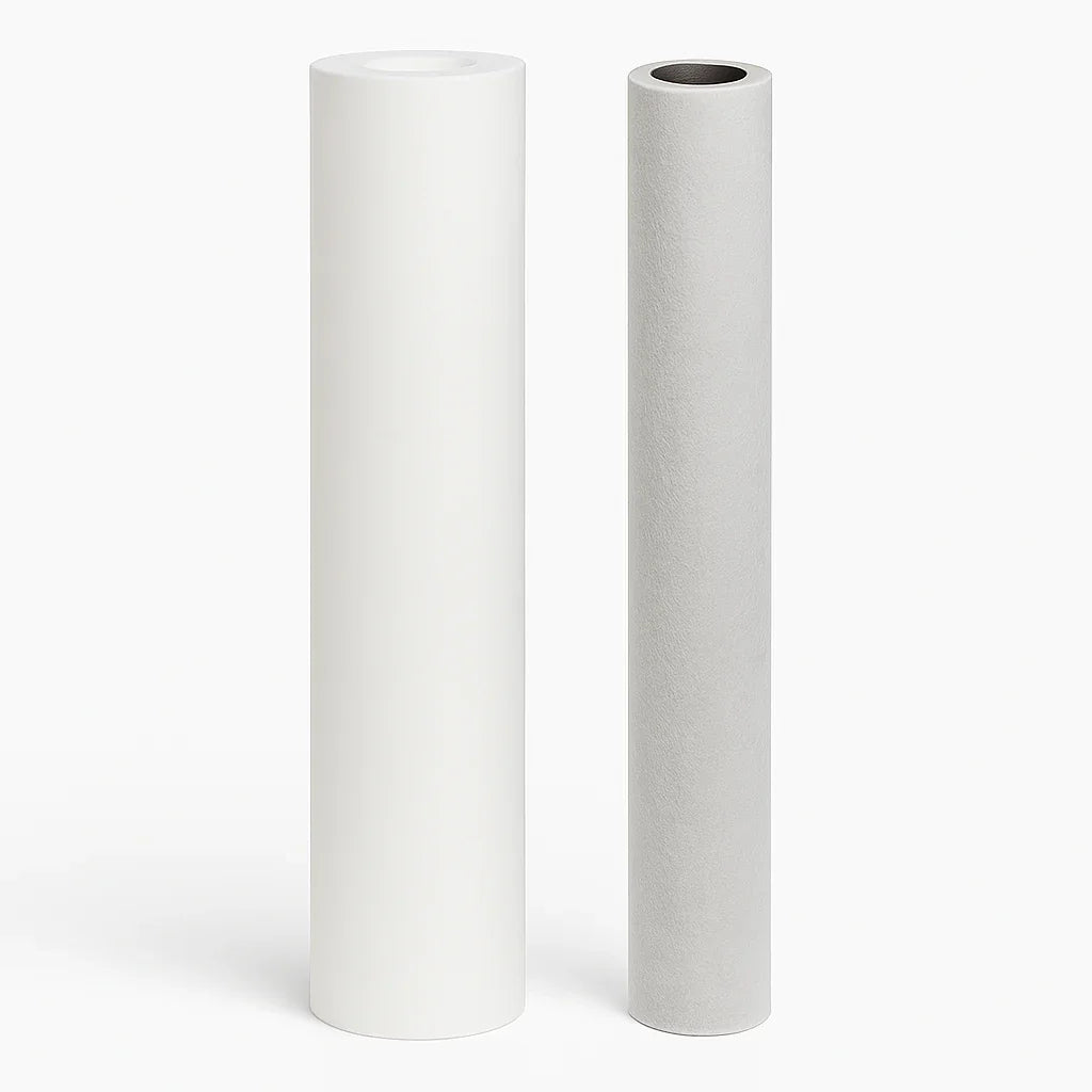 Sediment voorfilter cartridges voor waterfilter, polypropyleen spun, twee maten, wit en grijs