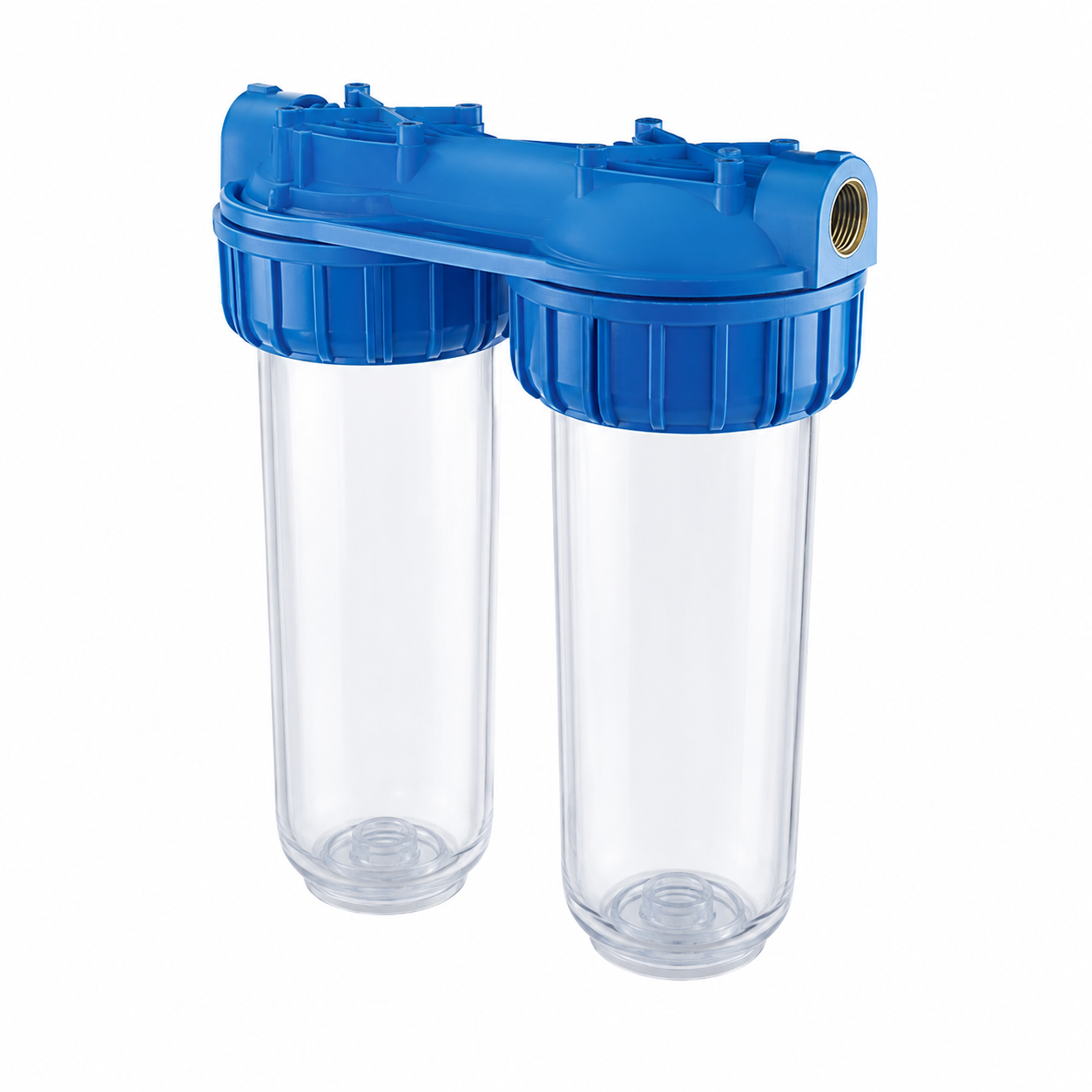 dubbele filterhouder transparant blauw