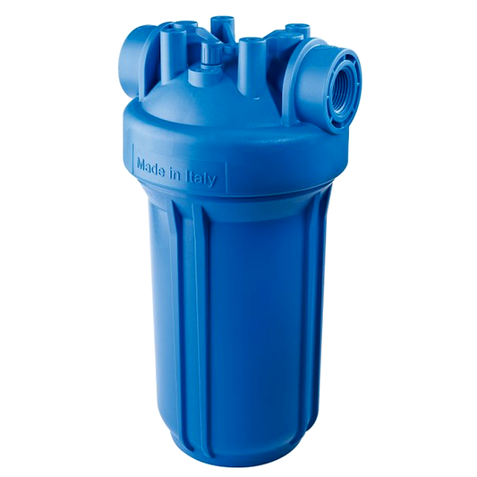 Blauw waterfilterhuis voor waterontharder of waterfiltersysteem, kunststof behuizing
