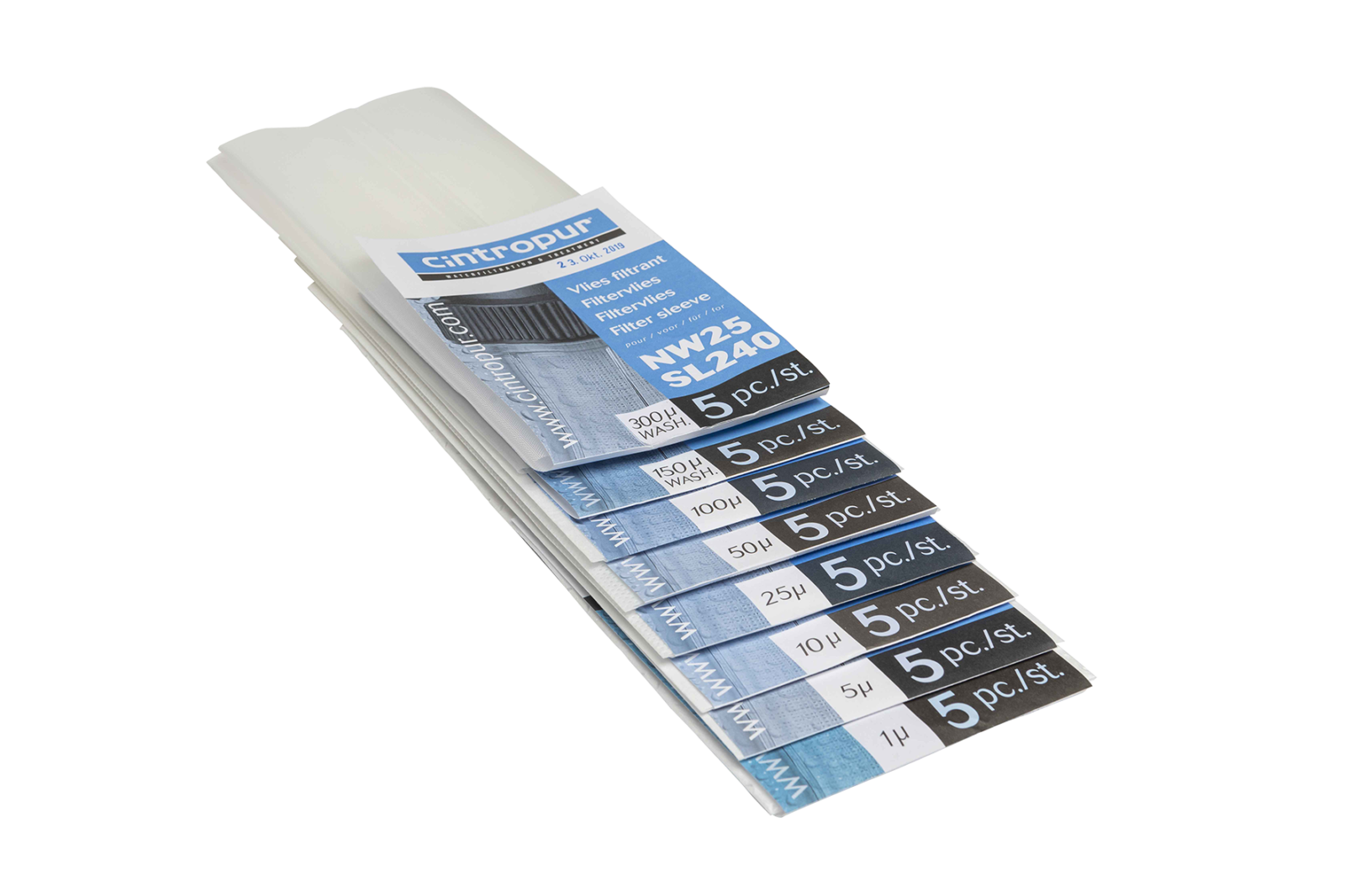 pakje filtervliezen voor cintropur